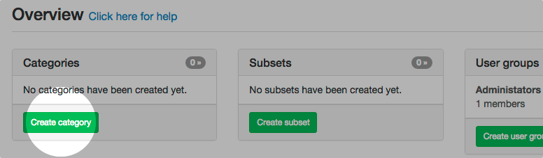 Creare una categoria
